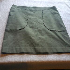 Loft Sage Green Mini Skirt Size 12P